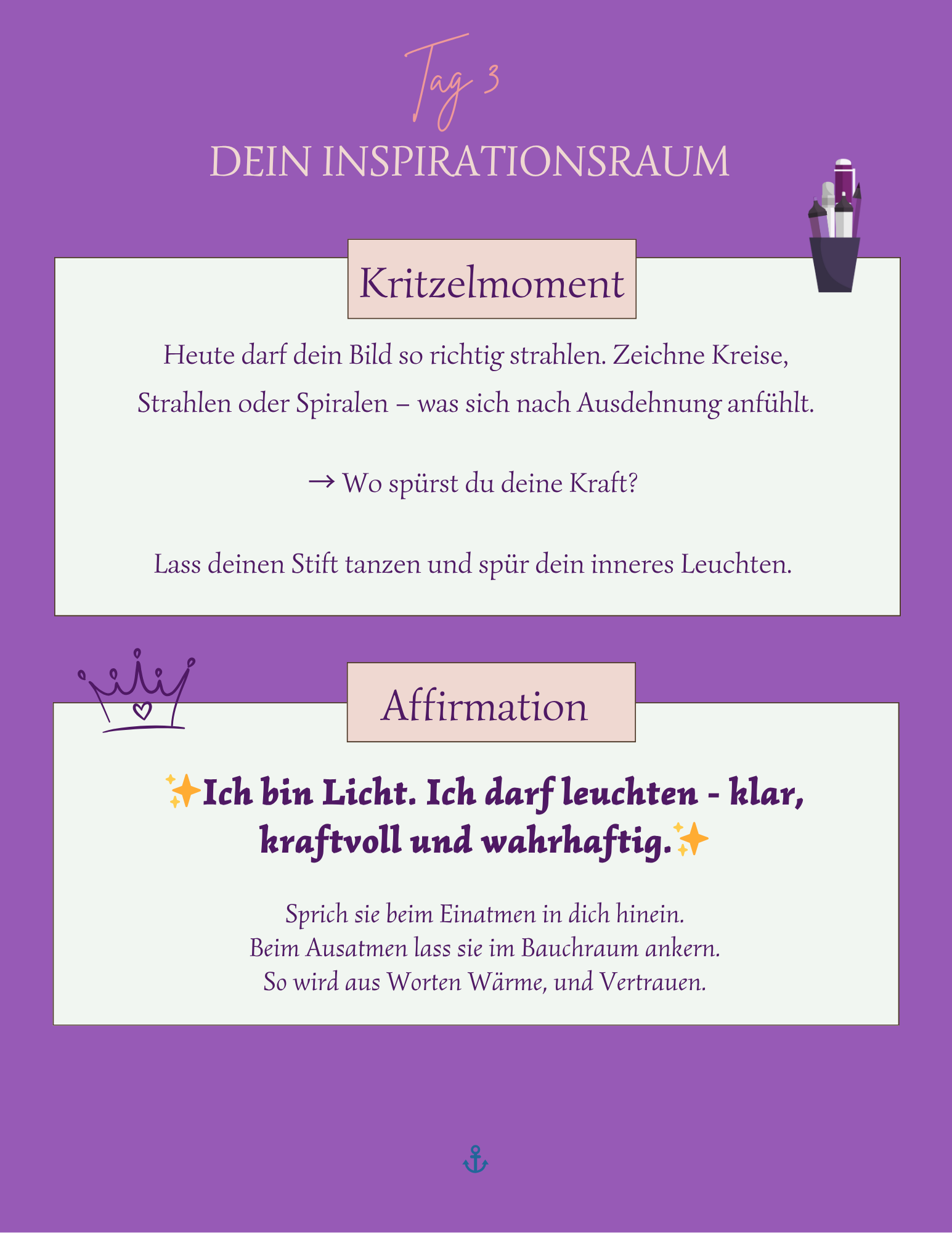 Tag 3 - Inspirationsraum *Kritzelreise in die Leichtigkeit*